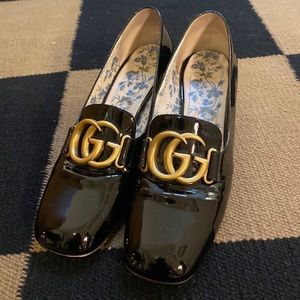 Gucci GG Marmont Patent Leather Pumps